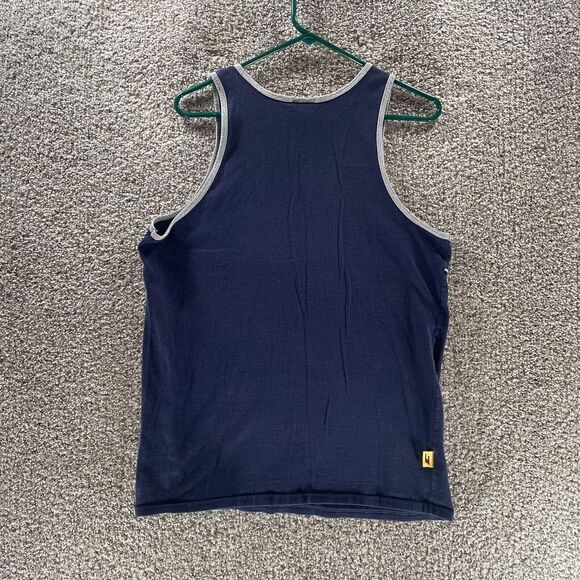 Vintage Tommy Hilfiger Athletics Shirt Mens Medium Blue Tank Top USA Made Logo - Picture 8 of 10